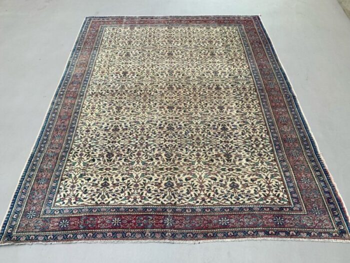 large vintage turkish wool tribal rug 4 2