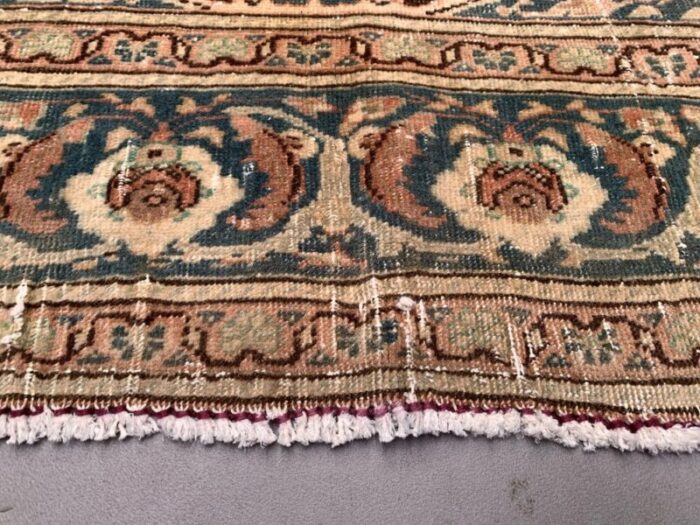 large vintage turkish wool tribal rug 5 6