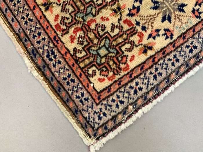 large vintage turkish wool tribal rug 6 5