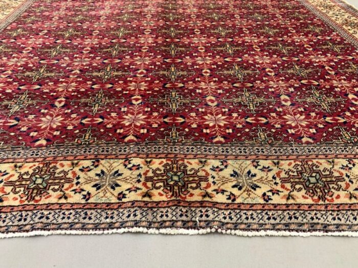 large vintage turkish wool tribal rug 7 5