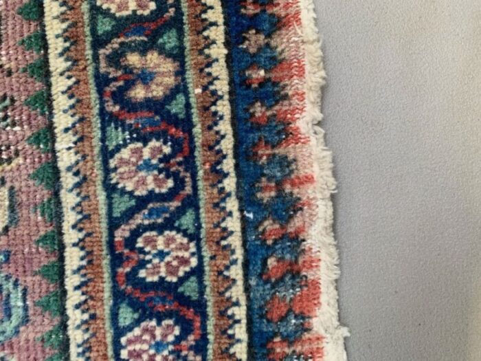 large vintage turkish wool tribal rug 8 2