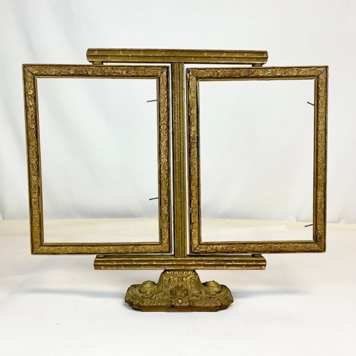 late 19th century antique giltwood dual photo floating picture frame 2866