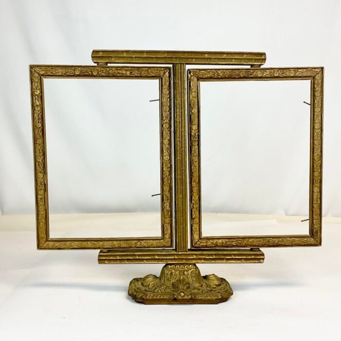 late 19th century antique giltwood dual photo floating picture frame 2900