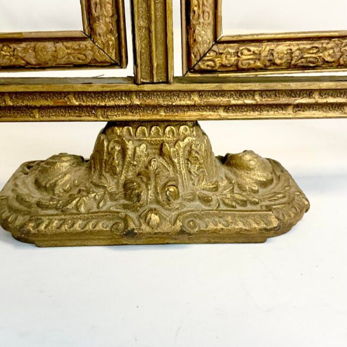 late 19th century antique giltwood dual photo floating picture frame 4969