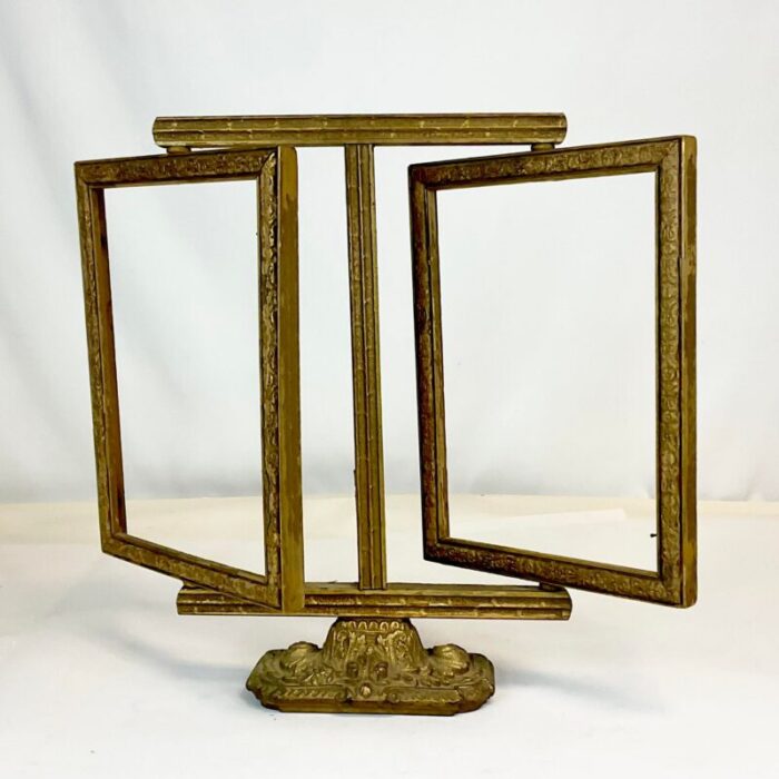 late 19th century antique giltwood dual photo floating picture frame 9843