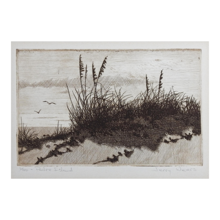 late 20th century padre island etching by jerry weers 9481