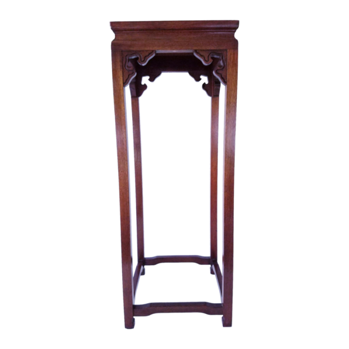 late 20th century tall plant flower stand mahogany wood baker furniture company 8726