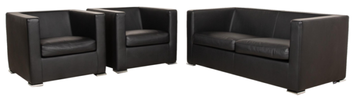 leather sofa set from saba italia set of 3 5086