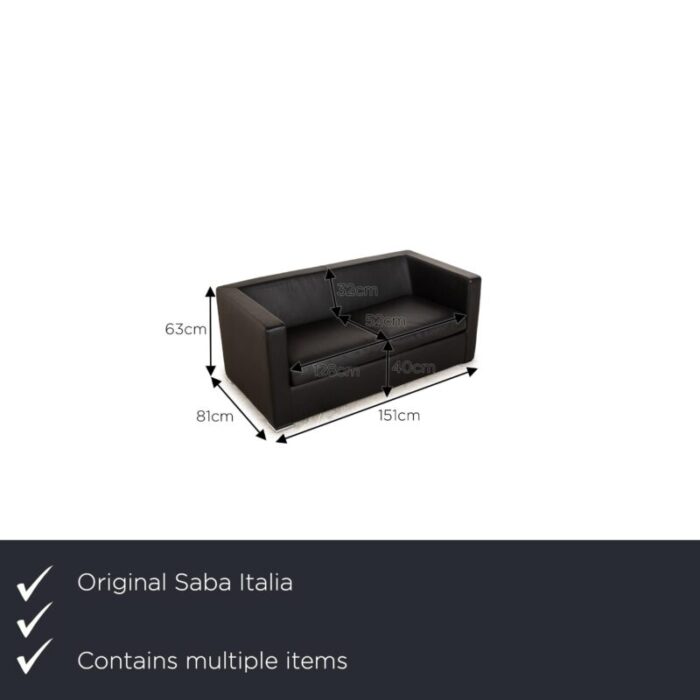 leather sofa set from saba italia set of 3 7782