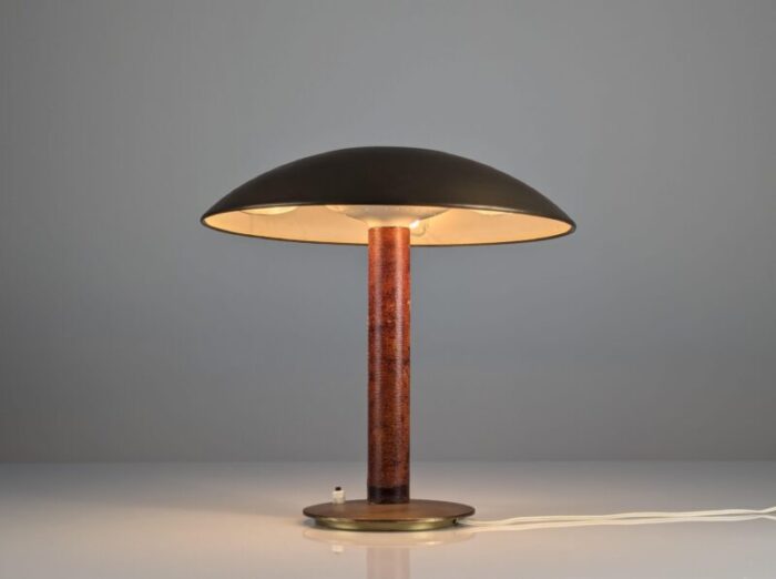 leather table lamp by metalarte 1962 8990