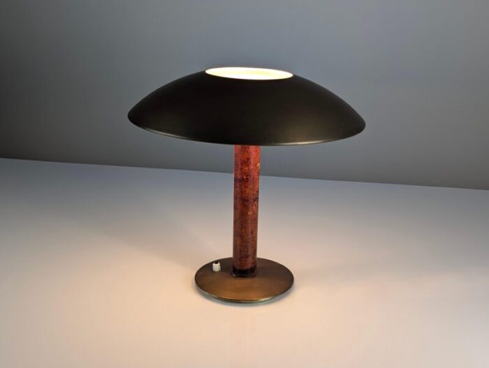 leather table lamp by metalarte 1962 9462