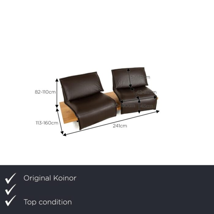 leather two seater sofa from koinor 5526