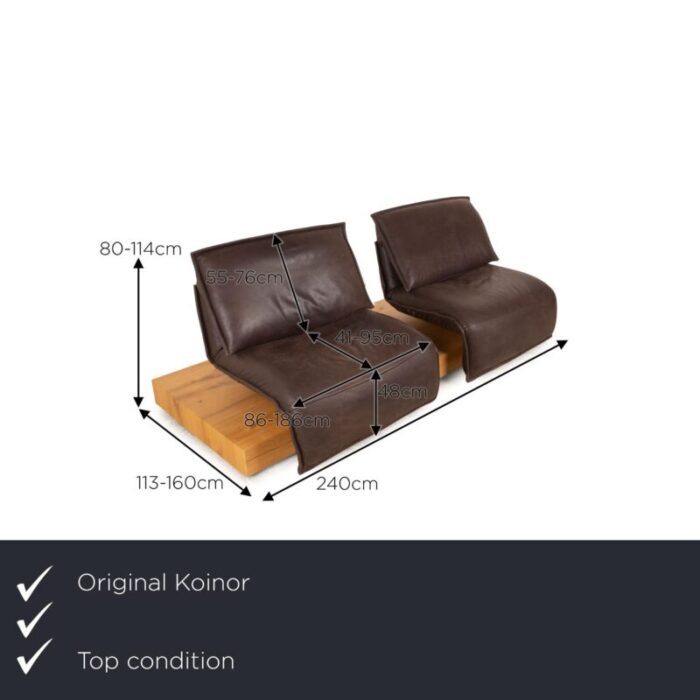 leather two seater sofa from koinor 9003