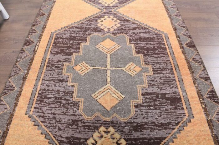 long turkish handmade wool oushak runner rug 3