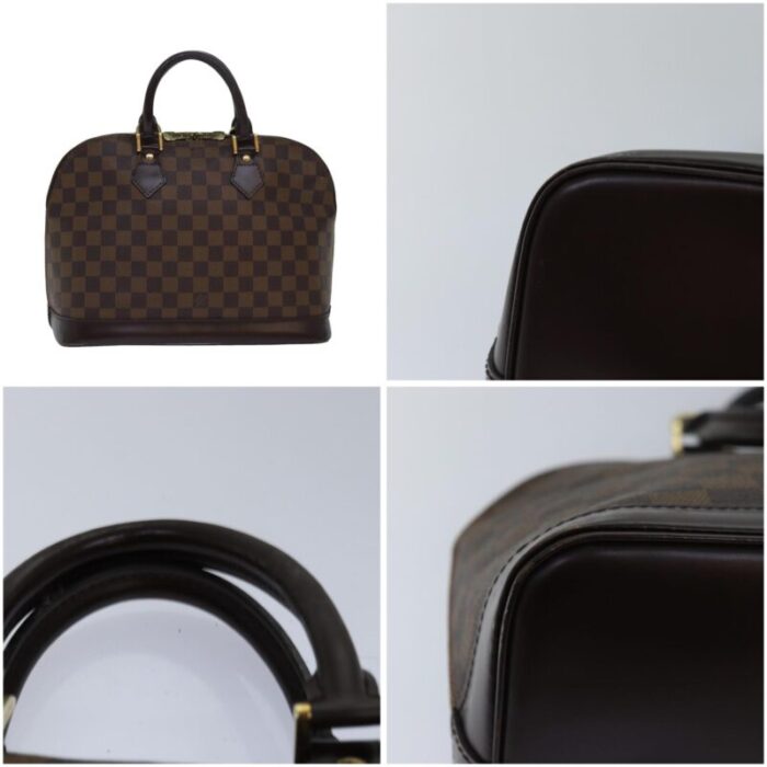 louis vuitton damier ebene alma hand bag n51131 lv auth yk13110 0444