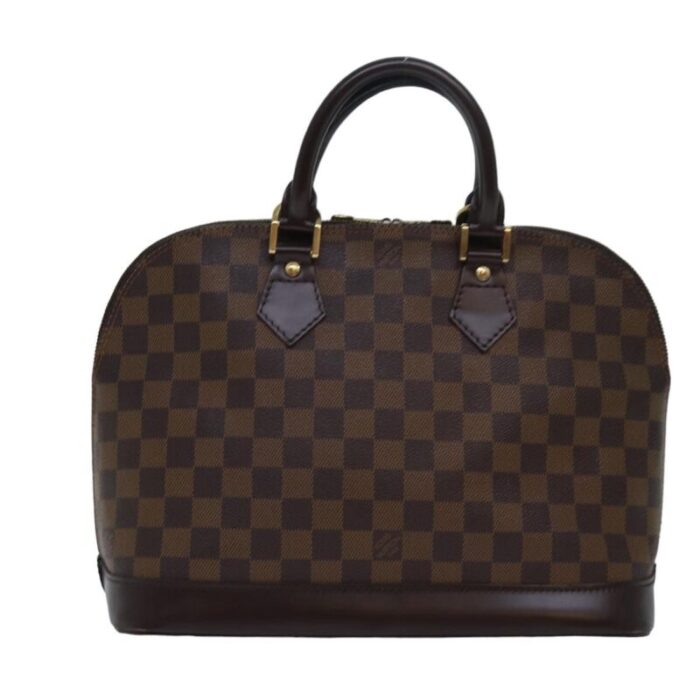 louis vuitton damier ebene alma hand bag n51131 lv auth yk13110 6449