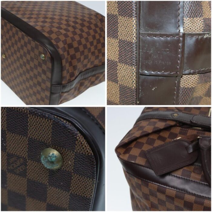 louis vuitton damier ebene grimo boston bag n41160 lv auth 79880 4843