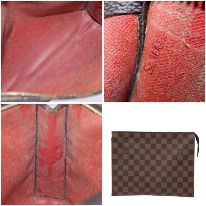 louis vuitton damier ebene poche toilette 26 pouch n47543 lv auth 77868 9581