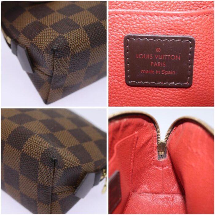 louis vuitton damier ebene pochette cosmetic pm pouch n47516 lv auth 77849 4555