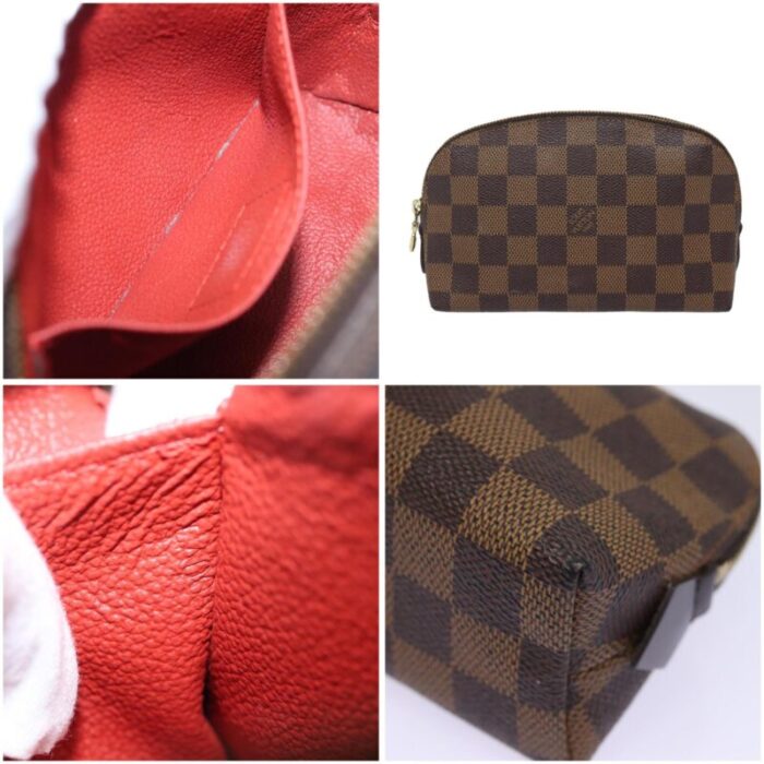 louis vuitton damier ebene pochette cosmetic pm pouch n47516 lv auth 77849 5603