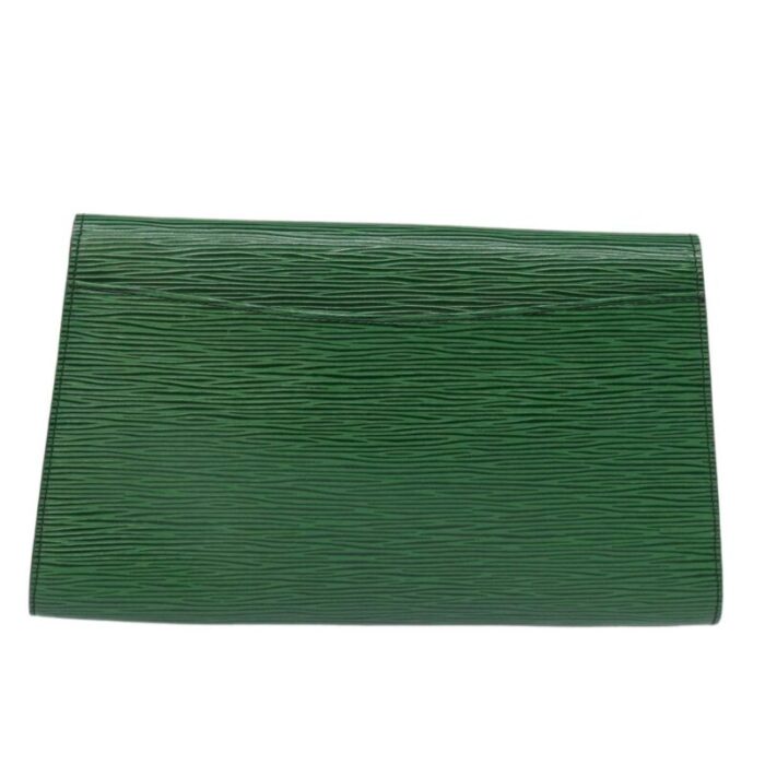 louis vuitton epi art deco clutch bag green m52634 lv auth 78677 4607