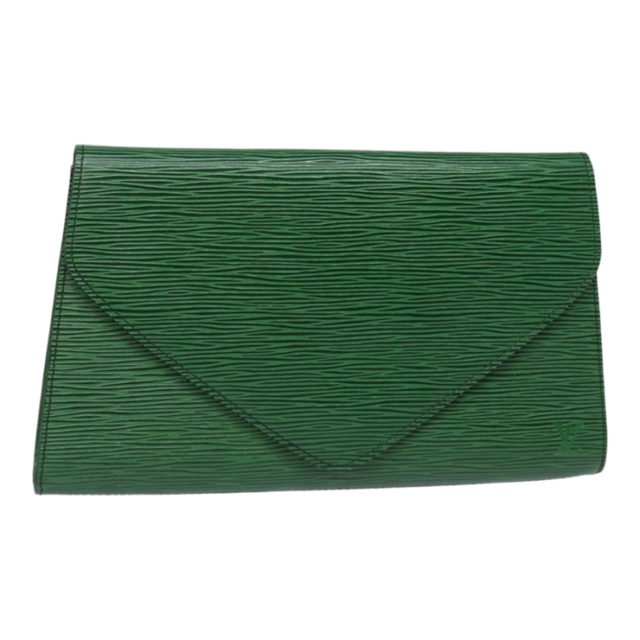 louis vuitton epi art deco clutch bag green m52634 lv auth 78677 4904