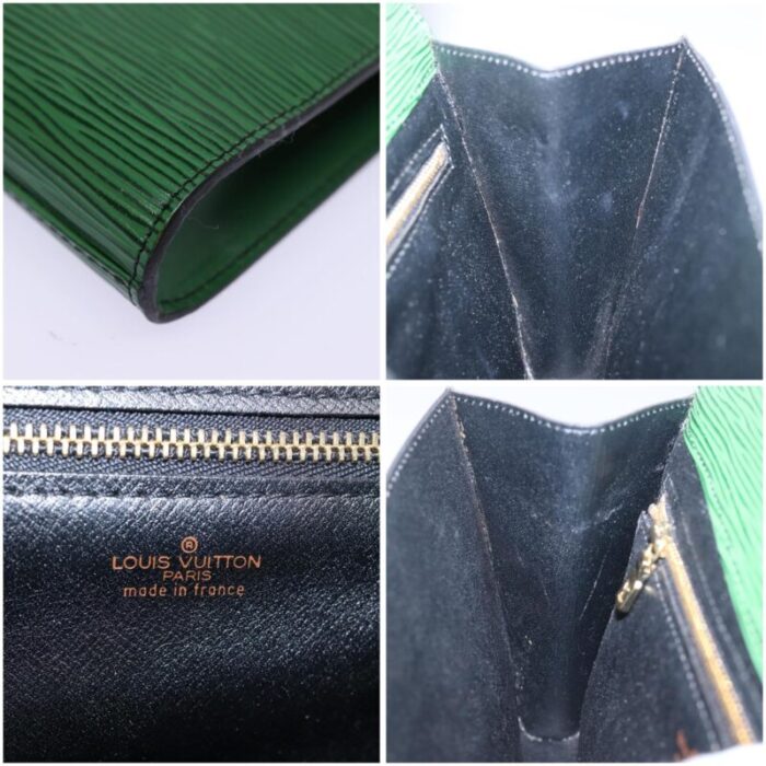 louis vuitton epi art deco clutch bag green m52634 lv auth 78677 7511