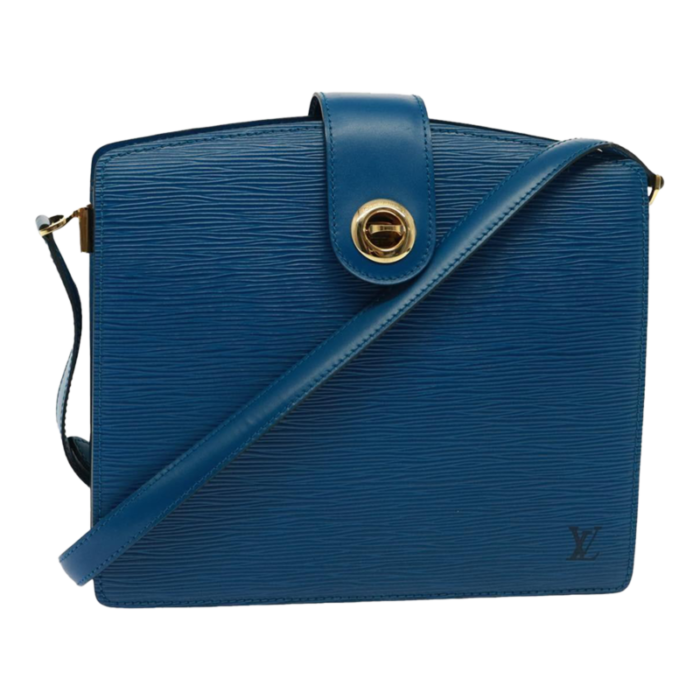 louis vuitton epi capuchin shoulder bag blue m52345 lv auth 78394 0289