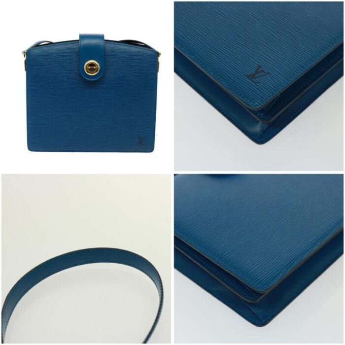 louis vuitton epi capuchin shoulder bag blue m52345 lv auth 78394 0394