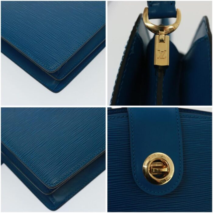 louis vuitton epi capuchin shoulder bag blue m52345 lv auth 78394 0452