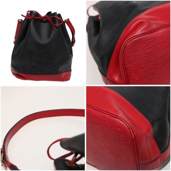 louis vuitton epi noe shoulder bag by color black red m44017 lv auth 79238 0066