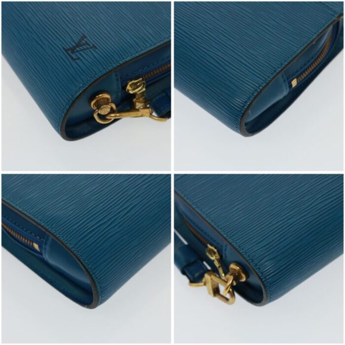 louis vuitton epi orsay clutch bag spo blue lv auth 79473 4641