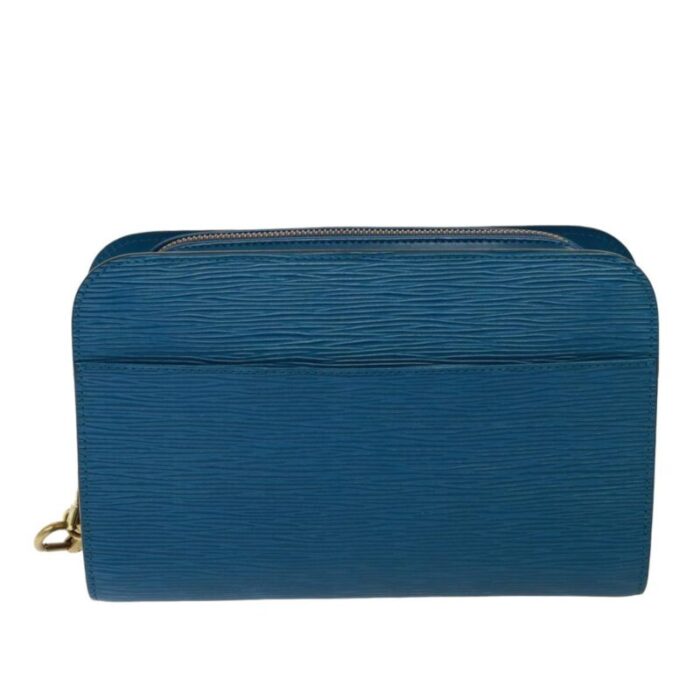 louis vuitton epi orsay clutch bag spo blue lv auth 79473 6046