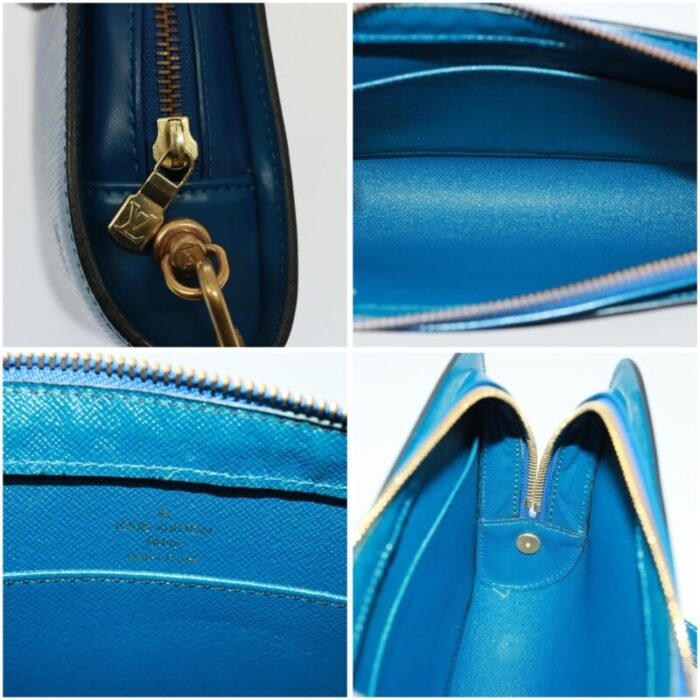 louis vuitton epi orsay clutch bag spo blue lv auth 79473 6219