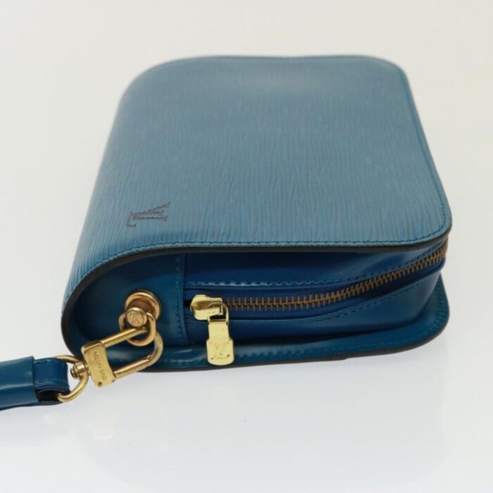 louis vuitton epi orsay clutch bag spo blue lv auth 79473 9595