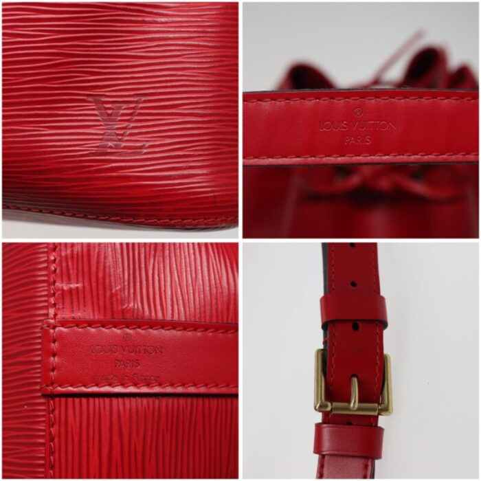 louis vuitton epi petit noe shoulder bag red m44107 lv auth mr324 3009