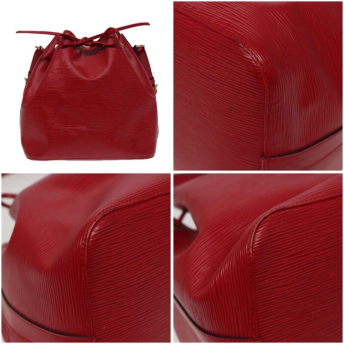 louis vuitton epi petit noe shoulder bag red m44107 lv auth mr324 4245