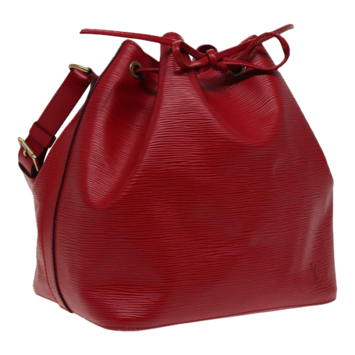 louis vuitton epi petit noe shoulder bag red m44107 lv auth mr324 5461