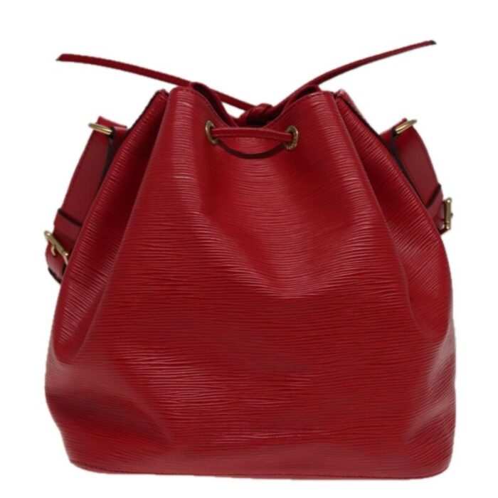 louis vuitton epi petit noe shoulder bag red m44107 lv auth mr324 7264