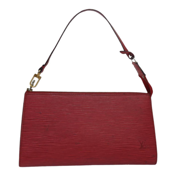 louis vuitton epi pochette accessoires accessory pouch red m52987 lv auth 78315 1678