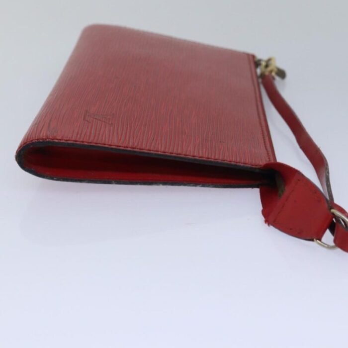 louis vuitton epi pochette accessoires accessory pouch red m52987 lv auth 78315 3117