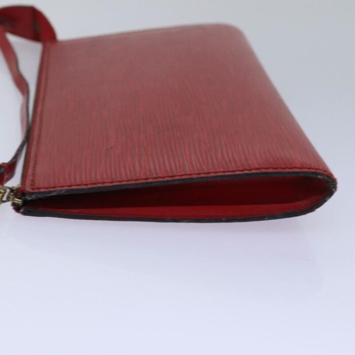 louis vuitton epi pochette accessoires accessory pouch red m52987 lv auth 78315 3900