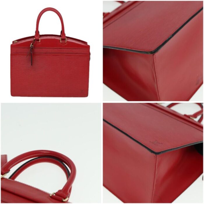 louis vuitton epi riviera hand bag red m48187 lv auth 79506 5553