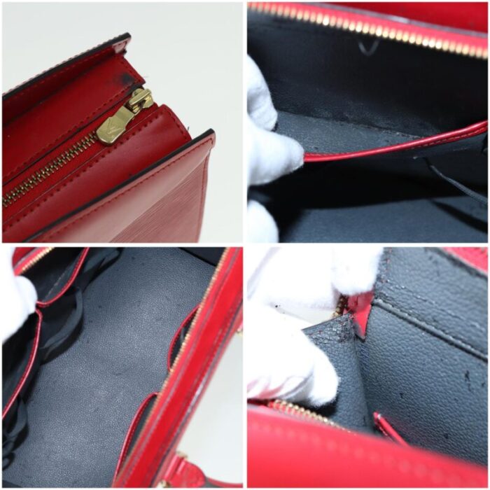 louis vuitton epi riviera hand bag red m48187 lv auth 79506 7029