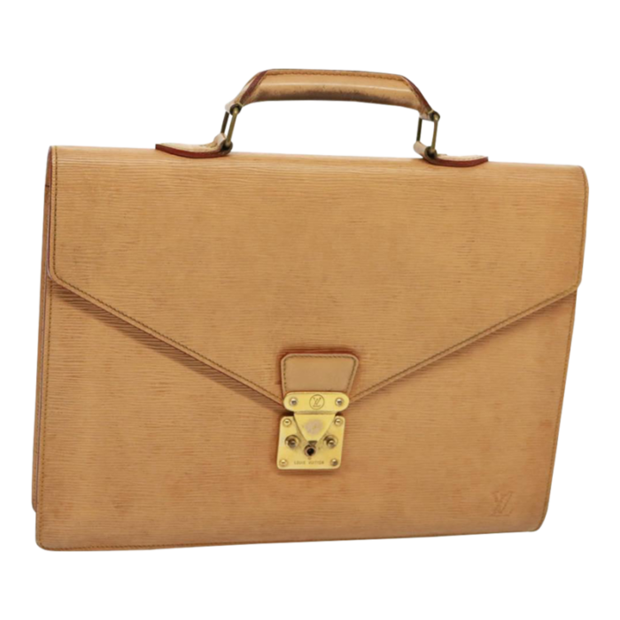 louis vuitton epi serviette conseiller briefcase beige m54429 lv auth 78690 1290