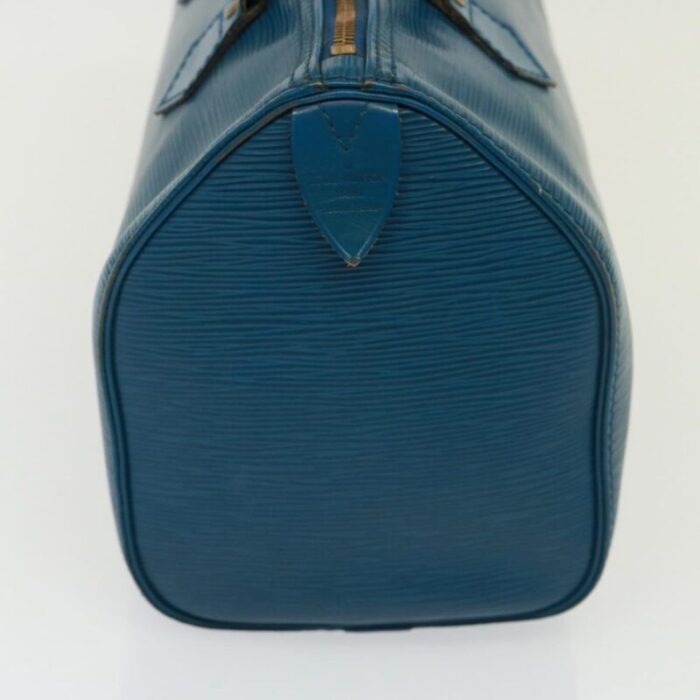 louis vuitton epi speedy 25 hand bag toledo blue m43015 lv auth 78936 6027