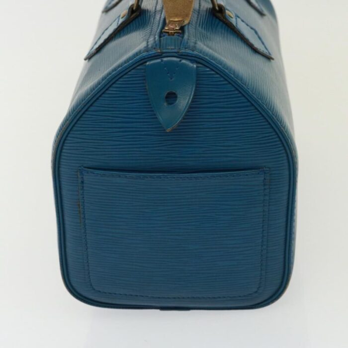 louis vuitton epi speedy 25 hand bag toledo blue m43015 lv auth 78936 9124