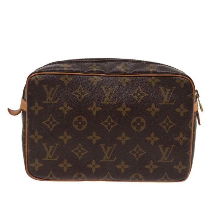 louis vuitton monogram compiegne 23 clutch bag m51847 lv auth 79756 4094