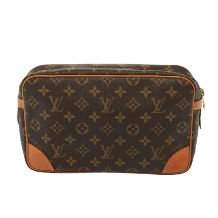 louis vuitton monogram compiegne 28 clutch bag m51845 lv auth 77886 6347