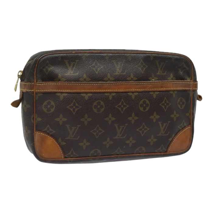 louis vuitton monogram compiegne 28 clutch bag m51845 lv auth 78057 5199